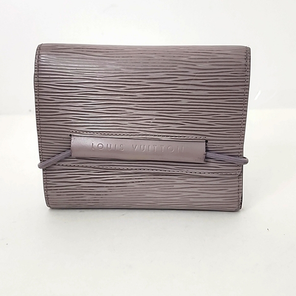 LOUIS VUITTON Epi Portefeuille Elastic Trifold Wallet Lilac - Picture 1 of 13